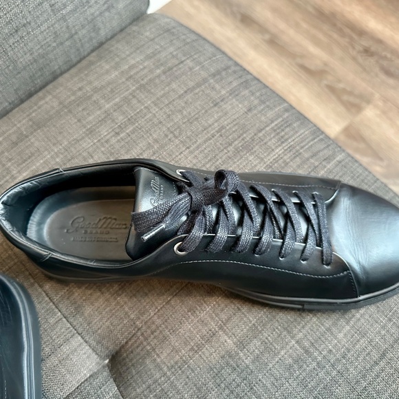 Men's Black Size 14 Medium Good Man Brand Edge Leather Lo-Top Sneakers like new - Picture 7 of 8